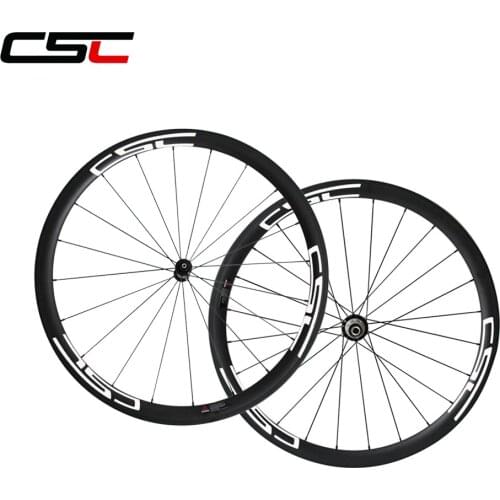 CSC Road bike wheelset 700C carbon 38mm clincher 23mm width R36 Ceramic hub CN 424 spokes