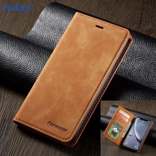 Leather Magnetic Flip Phone Case for Iphone Xr 11 12 Mini pro Xs Max X Card Wallet Stand Cover for Iphone 8 7 6 Plus 5 se 2020