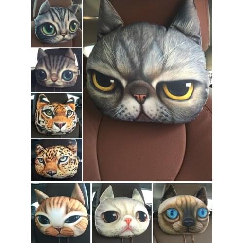 Creative 3D Cartoon Car Neck Pillow Auto Seat Head Support Neck Protector Automobiles Seat Neck Rest Car Accessories for Girls