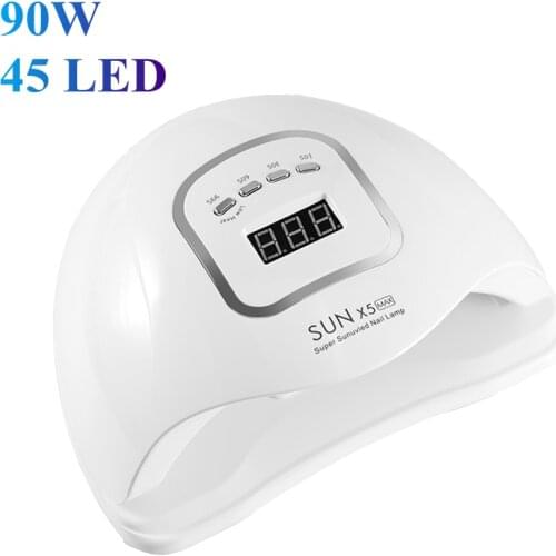 UV LED Nail Lamp Gel Polish Curing Lamp For Manicure Gel Nail Drying With Four Speed Timing Function LCD Display Infrared Sensor