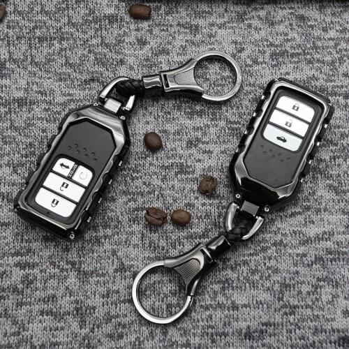 LUNASBORE 3D Zinc Alloy Car Key Case Key Cover case Smart Key Shell For Honda Civic CR-V Accord XR-V Spirior 2/3/4 Buttons