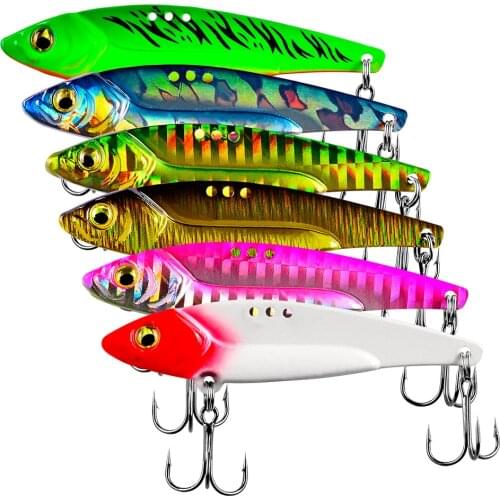 Metal Laser VIB Fishing Lure 5g 7g 12g 17g 20g Fishing Crankbait Vibration Spoon Spinner Sinking Bait Blood Trough Hook Fishing