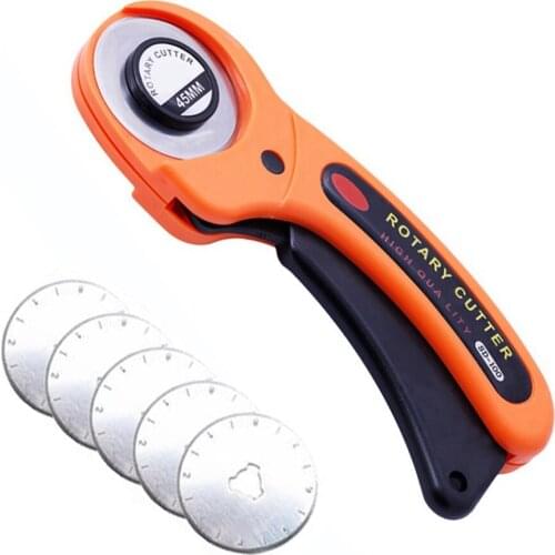 45mm Rotary Cutter Set With 5 Blades Fabric Circular Quilting Cutting DIY Patchwork Sewing Tools