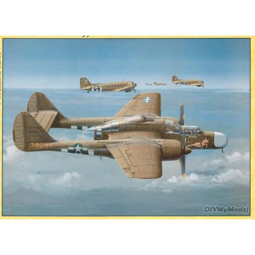 DIYMyModeI Us P-61 black widow fighter DIY Handcraft Paper Model KIT Handmade Toy Puzzles Gift Movie props