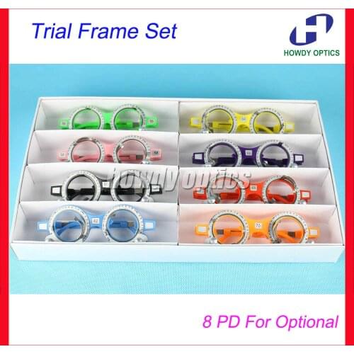 8pcs Quality TF-A Optical Optometry Trial Frame Set Fixed PD 56 58 60 62 64 66 68 70mm