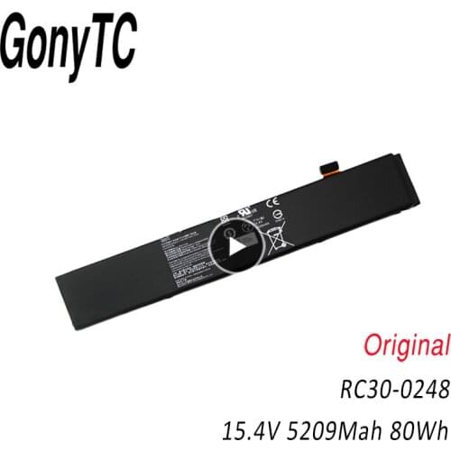 Genuine RC30-0248 Battery For Razer Blade Stealth 15.6'' inch 2018 RTX 2070 i7 8750H RC30-02386 5209mAh 15.4V 80Wh