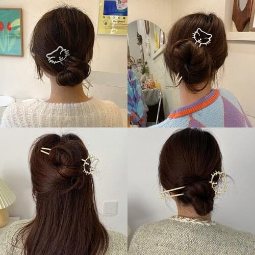 New Hairpins, Ladies Hairpins, Metal Hairpins, Cat Style Hairpins, Ponytail Clips, Fashion Hair Accessories, Girls Accessories