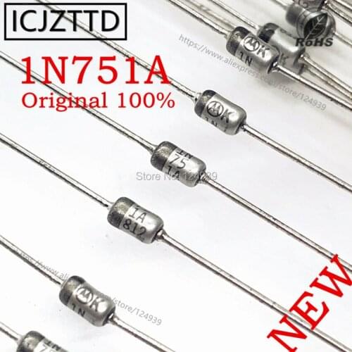 100PCS 1N751A 1N751 1N751ARL 1N752A 1N753A 1N754A 1N755A 1N756A 1N757A 1N758A 1N752 1N753 1N754 1N755 1N756 1N757 1N758 Original