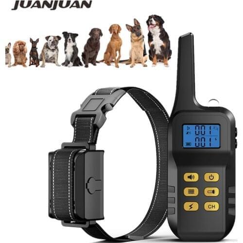 Dog Training Collar Remote Control 1100 yards Waterproof RechargeableLCD VIBRA TONE Shock 4 training modes Bark-stop Pet Collar