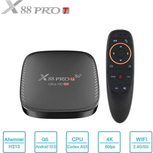 X88 PRO T IP TV Box Smart Android 10 TV Box Youtube HD 4K 2.4G/5G wifi 1GB 8GB 2GB 16GB Media Player set-top boxes