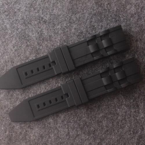 26mm Silicone Rubber Watchband Black Luxury Mens Wristband Watch Bracelet Replacement Strap For Invicta/Pro/Diver Acessories
