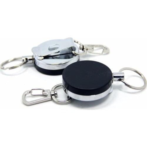 Topind 200 pcs of ABS Metal Retractable key Chain Keys Reel Badge Holder