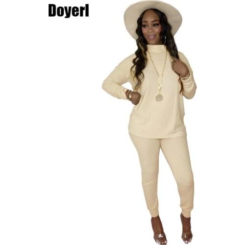 Knitted Two Piece Women Sets Pants and Top Elegant Lounge Wear Women Winter Sweater Clothes Set Casual 2 Piece Matching Sets