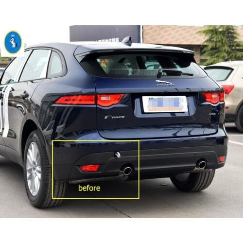 Yimaautotrims Auto Accessory Rear Behind Fog Lamp Lights Frame Cover Decoration Trim Fit For Jaguar F-Pace 2017 - 2020 / ABS