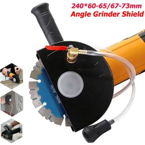 240*60-65/67-73mm Angle Grinder Shield Set Water Cutting Machine Base Safety Cover With Water Pump Dust Collecting Guard Shroud