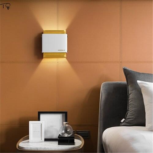 Nordic Gold Black Iron Net Led Indoor Wall Lamps Industrial Mirror Lamp Design for Bathroom Living Room Lighting Stair Aisle Bar