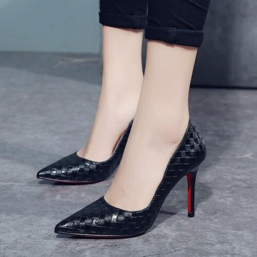 2021 Super High Heels Crocodile Printed Metal Thin Women Pumps Black White Pointed Toe Sexy Wedding Shoes Valentine Wedges