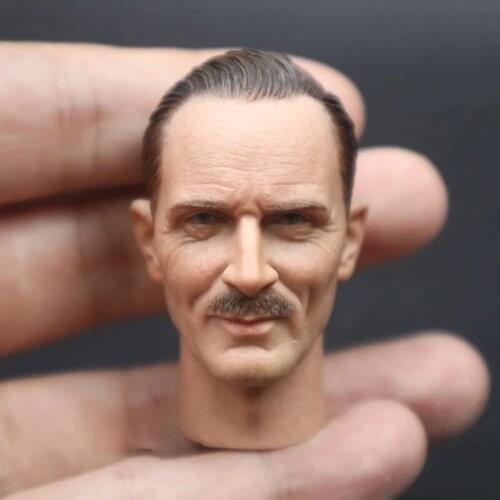 1/6 WWII British Army Marshal Montgomery Head Carved Fit 12'' Male Soldier Action Figure Body