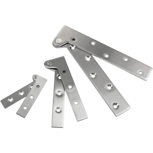 2pcs Stainless Steel Door Hinges 360 Degree Rotating Shaft Up and Under Cabinet Hidden Hinge Furniture Hardware Accessories