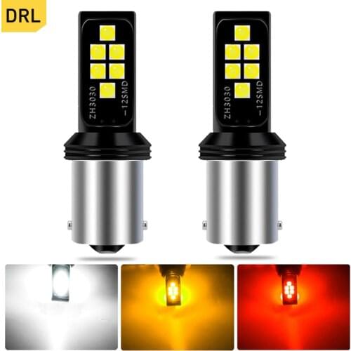2 LED Bulb 1156 P21W BA15S 12SMD Car Backup Reverse Light for Mercedes Benz W203 W204 Auto Signal Lamp DRL Daytime Running Light