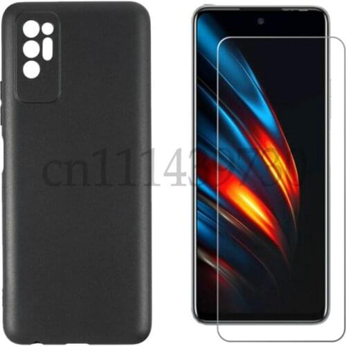2-in-1 Glass+Silicone Cover For Tecno Pova 2 Case Tempered Glass Screen Protector For Tecno Pova 2