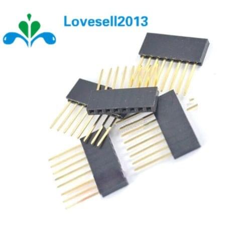 20pcs 8 Pin Single Row Stackable Shield Female Header 2.54mm Pitch for Arduino