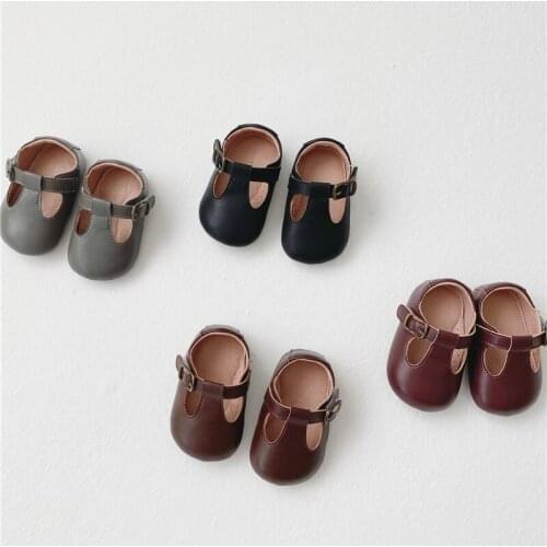 2021 Autumn Infant Baby Shoes Boys Girls PVC Soft Solid Sandals Shoes Anti-slip Prewalker for New Born A091
