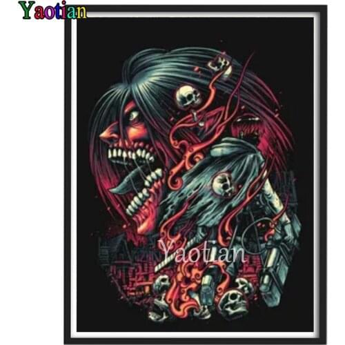 5D diamond painting DIY Horror Monster Skeleton Diamond embroidery mosaic diamond embroidery handmade cross stitch kit Skull