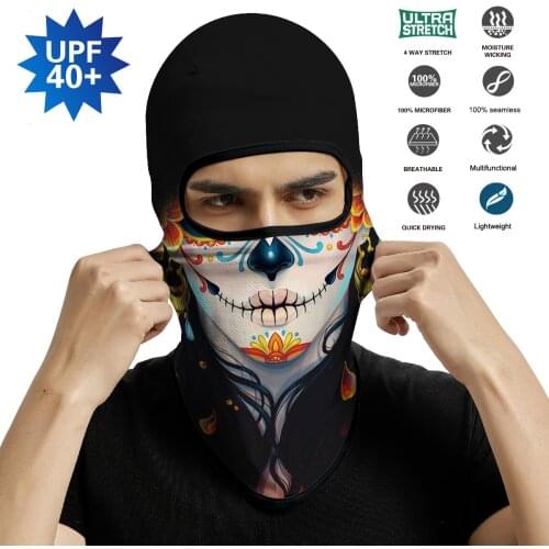 Sturmhaube Bandana Neck Tube Buff Ciclismo Bufandas Scarf Breathable Balaclava Earloop Face Shield Headband Mask Day of The Dead