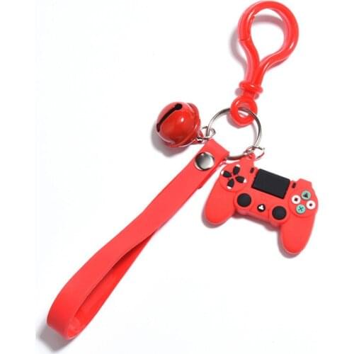 Cartoon Video Game Controller Keyring Key Chains PVC Boyfriend Joystick Handle Gamepad Keychain Perfect Gift for New Year 2021