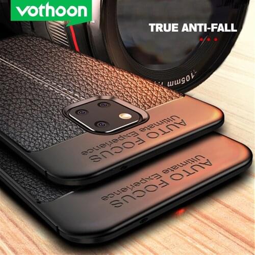 Vothoon PU Leather Silicon Case For Huawei Mate 40 30 Pro 20X 20 Lite P40 P30 Pro P20 lite Soft Silicon Shockproof Case Cover