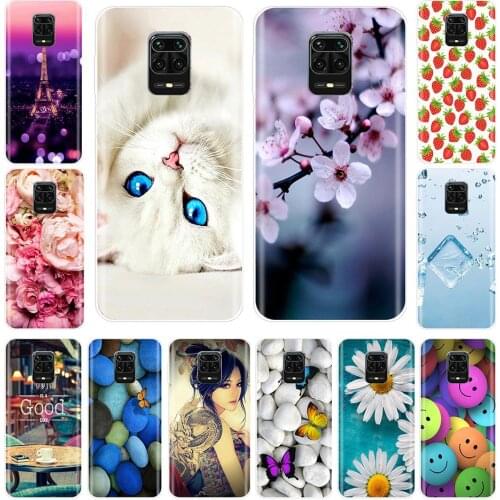 Phone Case For Xiaomi Redmi Note 9 Soft Tpu Cute Cat Back On Redmi Note 9 Pro Silicon Cover Redmi Note9 Pro Note9Pro Funda Case