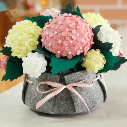 Flower felt diy craft Bedroom Decoration Artificial Flowers Felt DIY Package Fake Flowers Decoration For Living Room