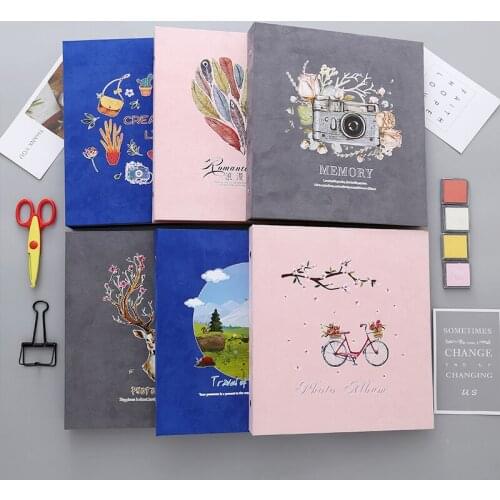 12 Inch DIY Photo Album Creative Suede Cover Black Sheets Photo Thermal Transfer Printing Romantic Romance Love Filme Instax XX