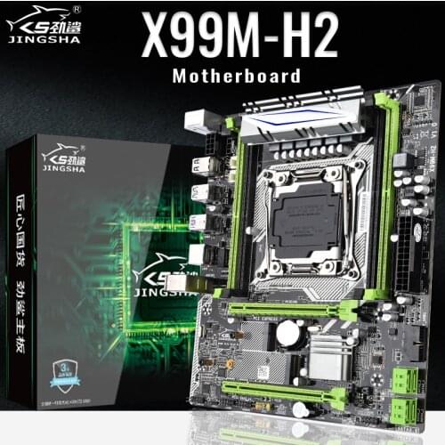 JINGSHA X99M-H2 Motherboard LGA 2011-3 Socket Support Xeon E5 V3 V4 CPU and 4*DDR4 ECC REG RAM With 2*PCIE-16X SSD M.2 NVME Wifi