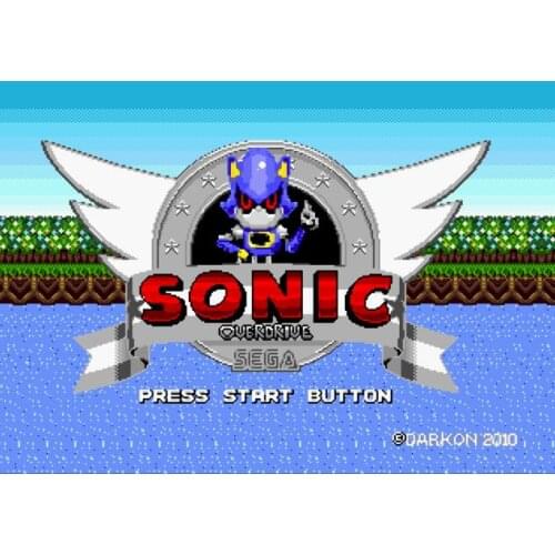 Metal Sonic Overdrive 16 Bit MD Game Card For Sega Mega Drive For Genesis