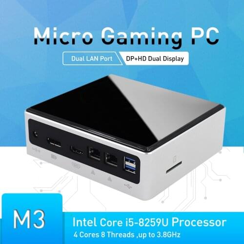 10TH Gen Mini PC i7 10510U 2*DDR4 RAM Wind10 with Fan Computer i7 8559U m.2 SSD Type-C SD 4K HTPC i5 8250U DP HDMI WIFI