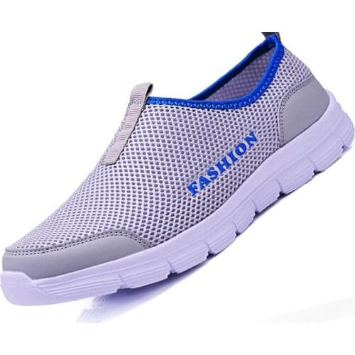 Large Size Low Lightweight Mens Sports Shoes for Men Sneakers 2021 Mens Running Sport Shoes Gray Summer Footwear Flat GMB-1437