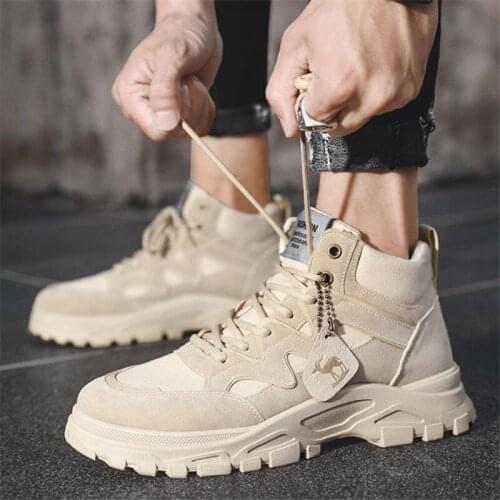 Men Boots Spring Fashion Male Sneakers Autumn Martins Boots Breathable Men Casual Ankle Boots Platform Shoes for Man Short Boots