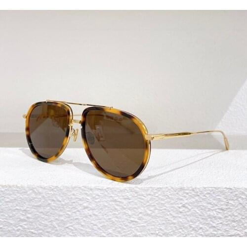 Pilot metal frame mens sunglasses driving style gradient grey lens men eyewear