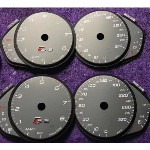 Instrument Cluster Gauge Face Overlay for Audi A6 S6 Dashboard Speedometer Sticker 320KM/H