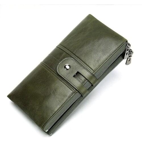 New style womens leather long wallet multi-function clutch fashion RFID anti-magnetic wallet