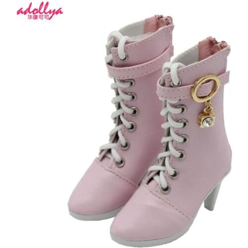 Adollya Doll Shoes Lace-up High Heel Boots 7cm Fashion Clothing Accessories For 1/3 BJD SD Dolls Mini Shoes Toys For Girls Dolls