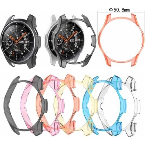 Transparent PC Case Cover For Samsung Galaxy Watch 46mm Smart Watch Soft All-Around Protective Cases Frame for galaxy 46mm