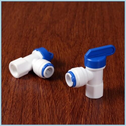 RO Elbow 3/8" OD Hose 3/8"BSP Female Thread Quick Connect Pressure Tank Plastic Ball Valve RO Water Reveser Osmosis Fitting