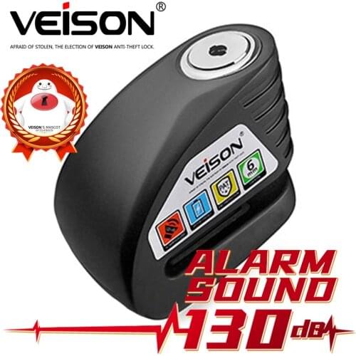 VEISON Motorcycle Alarm Bike Alarm Bicycle Quad Lock Scooter Disc Lock Motorcycle Lock Accessories Waterproof MotoPadlock