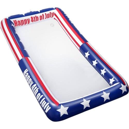 TINKSKY Patriotic Inflatable Serving Bar US Flag Buffet Cooler for 4th of July BBQ Picnic Pool Party