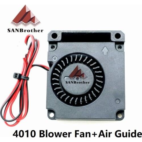 3D Printer Air guide Turbine Fan 5V/12V/24V 40*10mm 4010 Hydraulic Bearing Blow Radial extruder Cooling Fan Turbo Fan & 2P Wire
