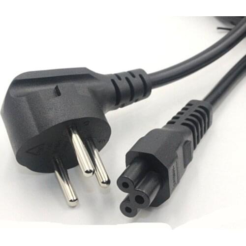 Israel Power Cable Plug 3 x0.75 Universal 3 Prong Power Cord C5 Cable 1.8M