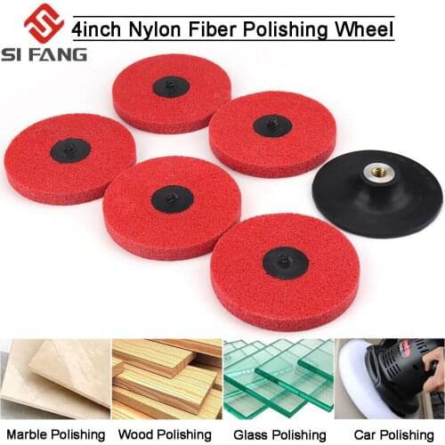 4 inch Nylon Polishing Wheel Sanding Disc Diameter 100mm Fiber Grinding Wheel for Angle Grinders M14